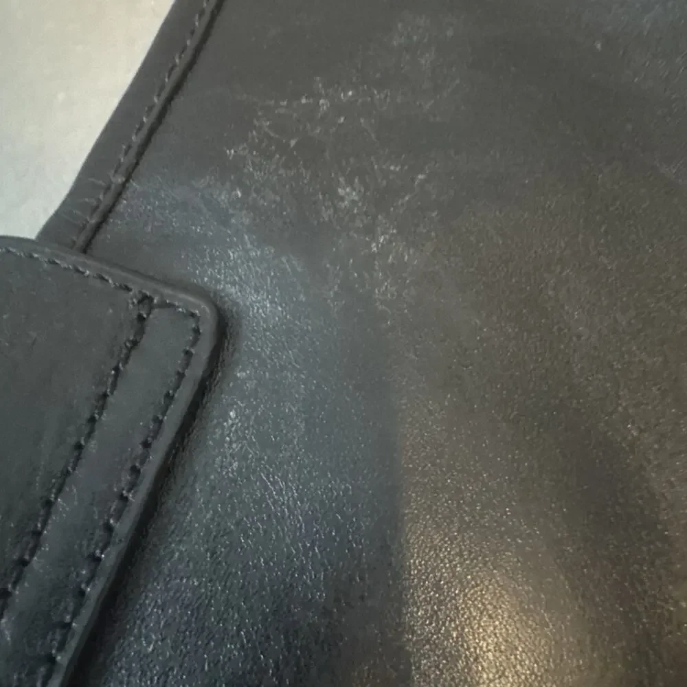 Talbots Black Leather Calfhair Chita Pattern Small Crossbody‎ Purse 9.5x9x3